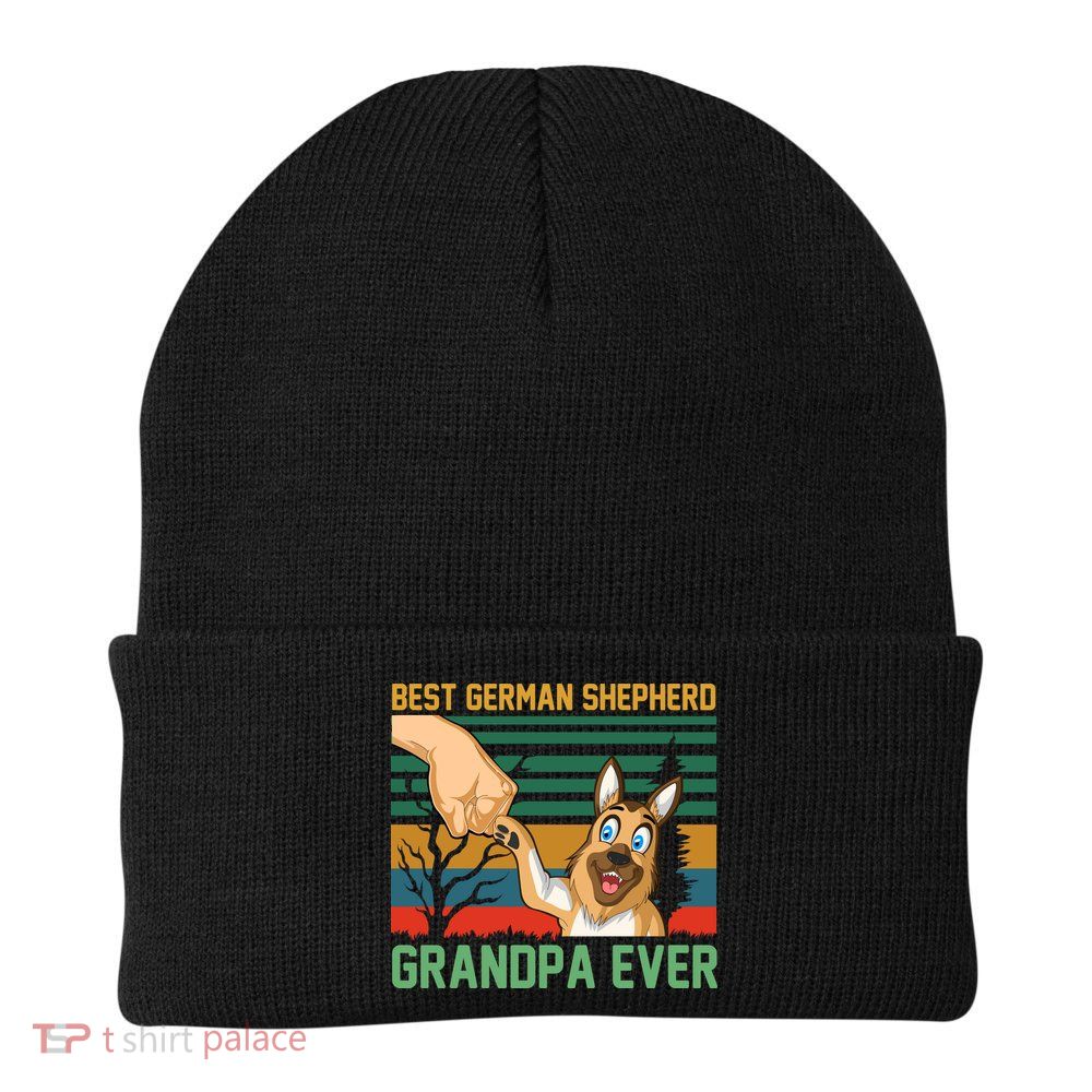 Best German Shepherd Grandpa Ever Knit Cap Winter Beanie
