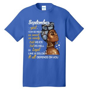 Birthday Gift September Virgo Libra Funny Gift Tall T-Shirt