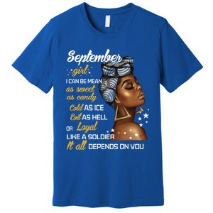 Birthday Gift September Virgo Libra Funny Gift Premium T-Shirt