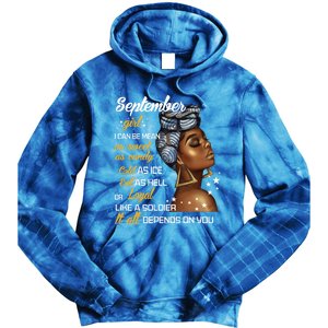 Birthday Gift September Virgo Libra Funny Gift Tie Dye Hoodie