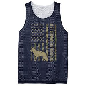 Best German Shepherd Dog Dad Camouflage American Flag Gift Mesh Reversible Basketball Jersey Tank