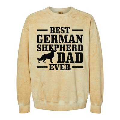 Best German Shepherd Dad Ever Funny Dog Owner Vintage Colorblast Crewneck Sweatshirt