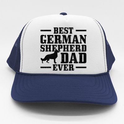 Best German Shepherd Dad Ever Funny Dog Owner Vintage Trucker Hat