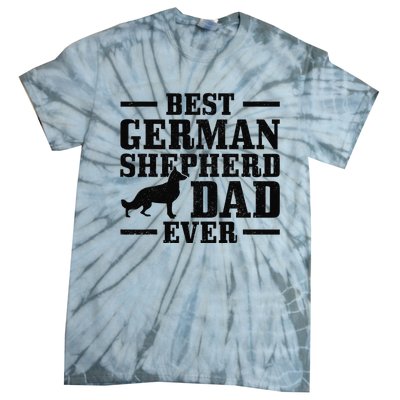 Best German Shepherd Dad Ever Funny Dog Owner Vintage Tie-Dye T-Shirt