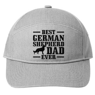 Best German Shepherd Dad Ever Funny Dog Owner Vintage 7-Panel Snapback Hat