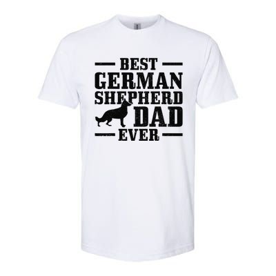 Best German Shepherd Dad Ever Funny Dog Owner Vintage Softstyle CVC T-Shirt