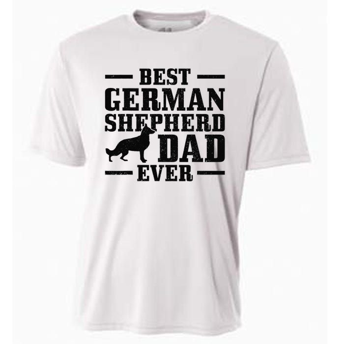 Best German Shepherd Dad Ever Funny Dog Owner Vintage Cooling Performance Crew T-Shirt