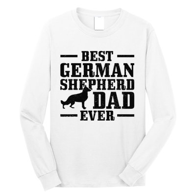 Best German Shepherd Dad Ever Funny Dog Owner Vintage Long Sleeve Shirt