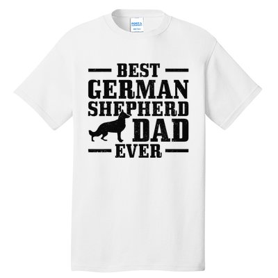 Best German Shepherd Dad Ever Funny Dog Owner Vintage Tall T-Shirt