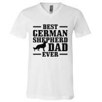 Best German Shepherd Dad Ever Funny Dog Owner Vintage V-Neck T-Shirt