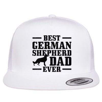 Best German Shepherd Dad Ever Funny Dog Owner Vintage Flat Bill Trucker Hat