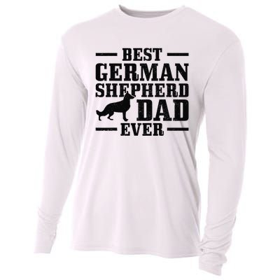 Best German Shepherd Dad Ever Funny Dog Owner Vintage Cooling Performance Long Sleeve Crew