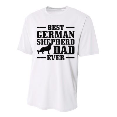 Best German Shepherd Dad Ever Funny Dog Owner Vintage Performance Sprint T-Shirt