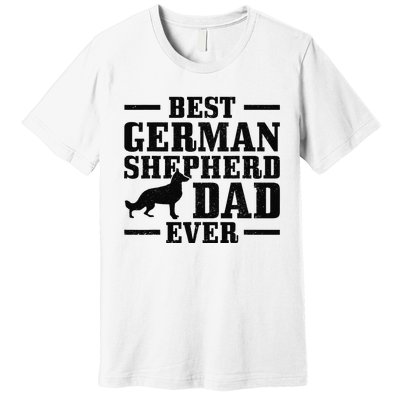 Best German Shepherd Dad Ever Funny Dog Owner Vintage Premium T-Shirt