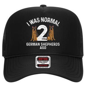 Best German Shepherd Art Dog German Shepherd Lover High Crown Mesh Back Trucker Hat