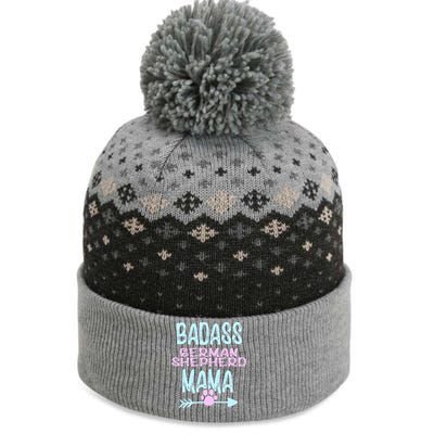 Badass Ger Shepherd Mama Dog Gsd Lover Owner Funny Gift The Baniff Cuffed Pom Beanie