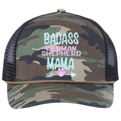 Badass Ger Shepherd Mama Dog Gsd Lover Owner Funny Gift Retro Rope Trucker Hat Cap