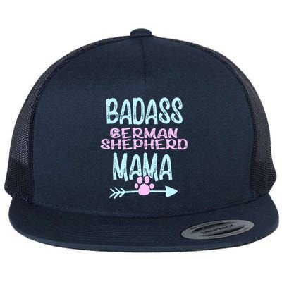 Badass Ger Shepherd Mama Dog Gsd Lover Owner Funny Gift Flat Bill Trucker Hat