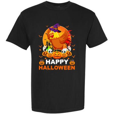 Boo Ghost Scary Pumpkin Moon Witch Rooster Halloween Garment-Dyed Heavyweight T-Shirt