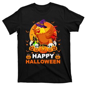 Boo Ghost Scary Pumpkin Moon Witch Rooster Halloween T-Shirt