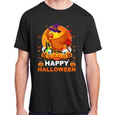 Boo Ghost Scary Pumpkin Moon Witch Rooster Halloween Adult ChromaSoft Performance T-Shirt