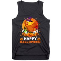 Boo Ghost Scary Pumpkin Moon Witch Rooster Halloween Tank Top