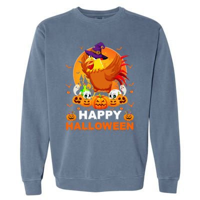 Boo Ghost Scary Pumpkin Moon Witch Rooster Halloween Garment-Dyed Sweatshirt