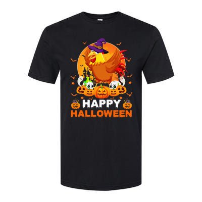 Boo Ghost Scary Pumpkin Moon Witch Rooster Halloween Softstyle CVC T-Shirt