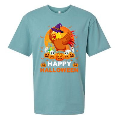 Boo Ghost Scary Pumpkin Moon Witch Rooster Halloween Sueded Cloud Jersey T-Shirt