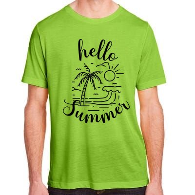 Beach Gift S Hello Summer Gift Adult ChromaSoft Performance T-Shirt