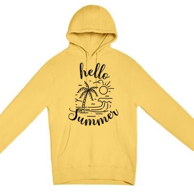 Beach Gift S Hello Summer Gift Premium Pullover Hoodie