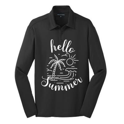 Beach Gift S Hello Summer Gift Silk Touch Performance Long Sleeve Polo