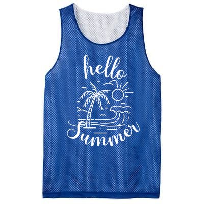 Beach Gift S Hello Summer Gift Mesh Reversible Basketball Jersey Tank