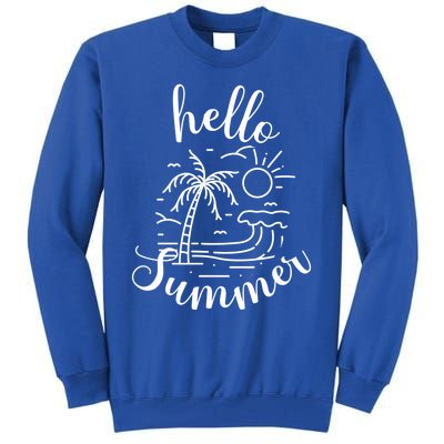 Beach Gift S Hello Summer Gift Tall Sweatshirt