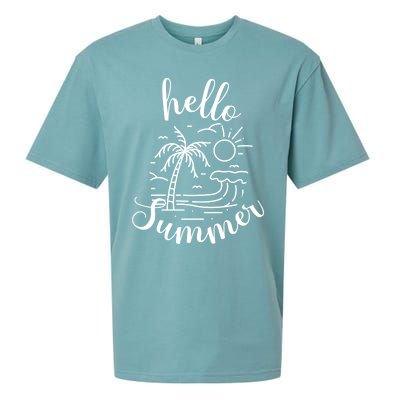 Beach Gift S Hello Summer Gift Sueded Cloud Jersey T-Shirt