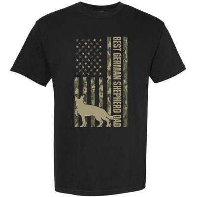 Best German Shepherd Dog Dad Camouflage American Flag Garment-Dyed Heavyweight T-Shirt