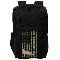 Best German Shepherd Dog Dad Camouflage American Flag Impact Tech Backpack