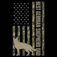 Best German Shepherd Dog Dad Camouflage American Flag Impact Tech Backpack