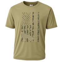 Best German Shepherd Dog Dad Camouflage American Flag Cooling Performance Crew T-Shirt