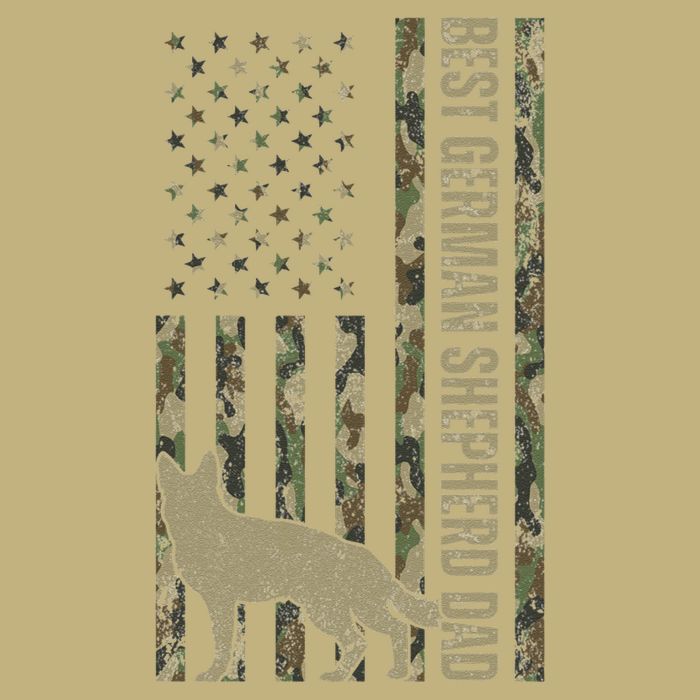 Best German Shepherd Dog Dad Camouflage American Flag Cooling Performance Crew T-Shirt
