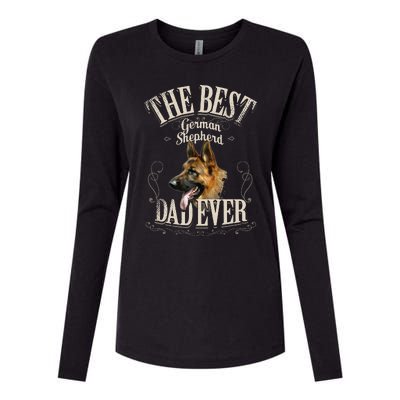 Best German Shepherd Dad Ever Funny Dog Lover Gifts Womens Cotton Relaxed Long Sleeve T-Shirt