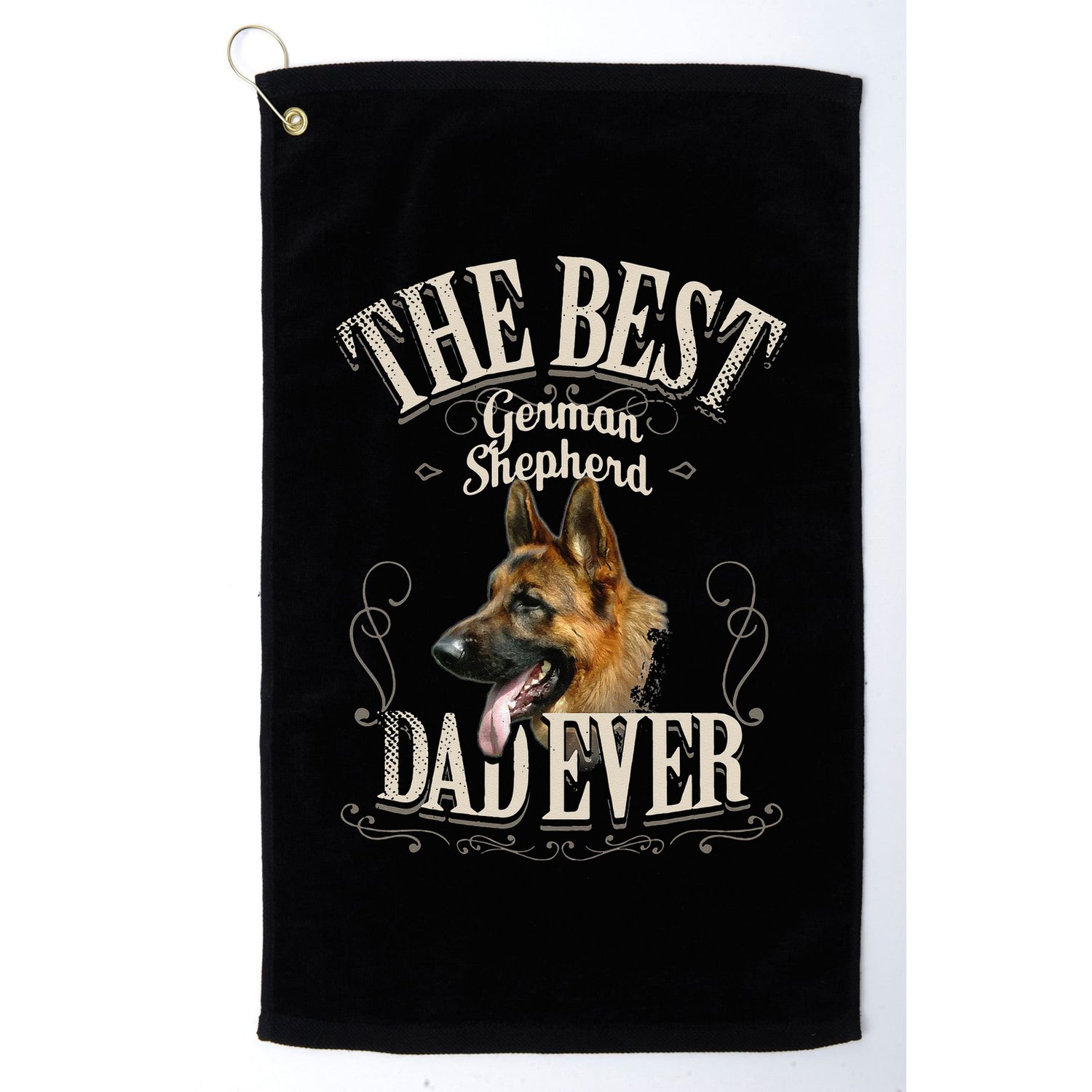 Best German Shepherd Dad Ever Funny Dog Lover Gifts Golf Towel