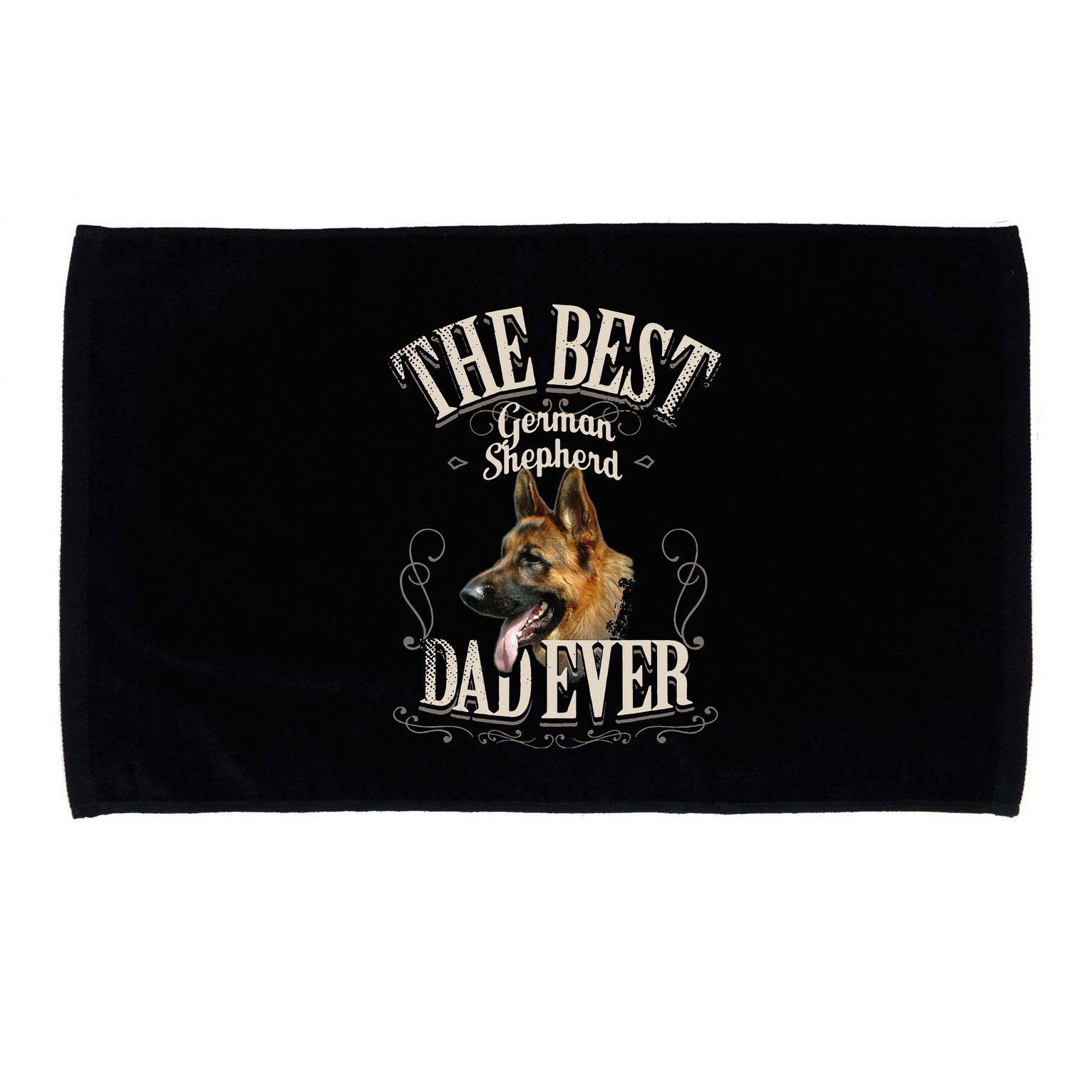 Best German Shepherd Dad Ever Funny Dog Lover Gifts Microfiber Hand Towel