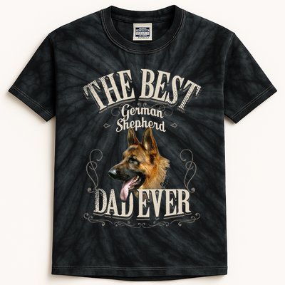 Best German Shepherd Dad Ever Funny Dog Lover Gifts Kids Tie-Dye T-Shirt