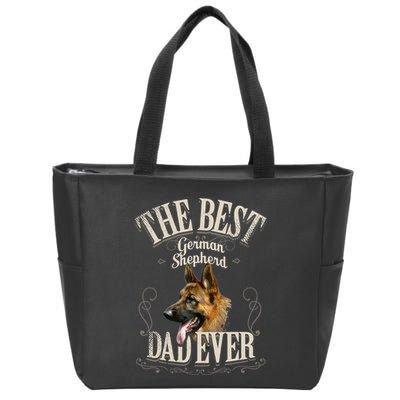 Best German Shepherd Dad Ever Funny Dog Lover Gifts Zip Tote Bag