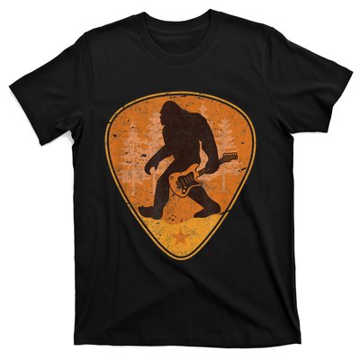 Bigfoot Guitar Sasquatch Yeti Guitarist Music Men T-Shirt