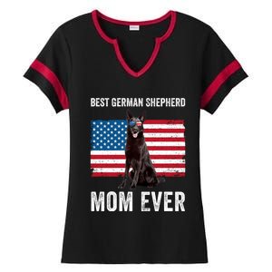 Best German Shepherd Mom Ever 4th Of July Gsd Mom Ladies Halftime Notch Neck Tee