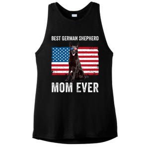 Best German Shepherd Mom Ever 4th Of July Gsd Mom Ladies PosiCharge Tri-Blend Wicking Tank