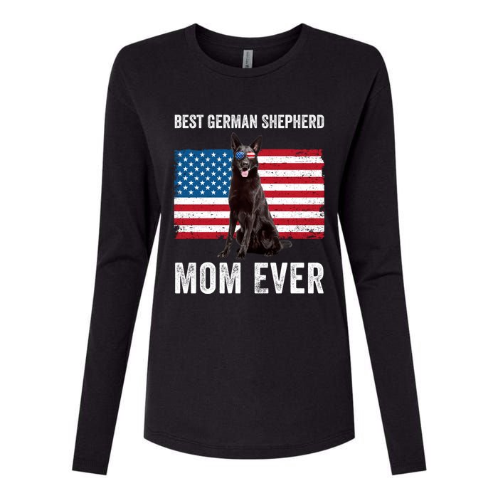 Best German Shepherd Mom Ever 4th Of July Gsd Mom Womens Cotton Relaxed Long Sleeve T-Shirt