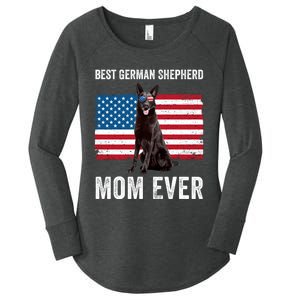 Best German Shepherd Mom Ever 4th Of July Gsd Mom Women's Perfect Tri Tunic Long Sleeve Shirt